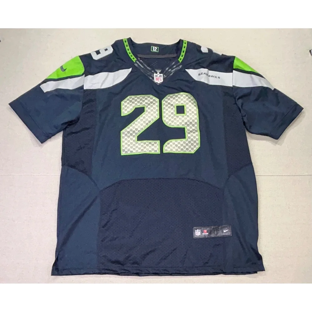 Nike Seattle Seahawks Earl Thomas III 29 On Field Jersey Mens‎ 48 Navy Blue NFL